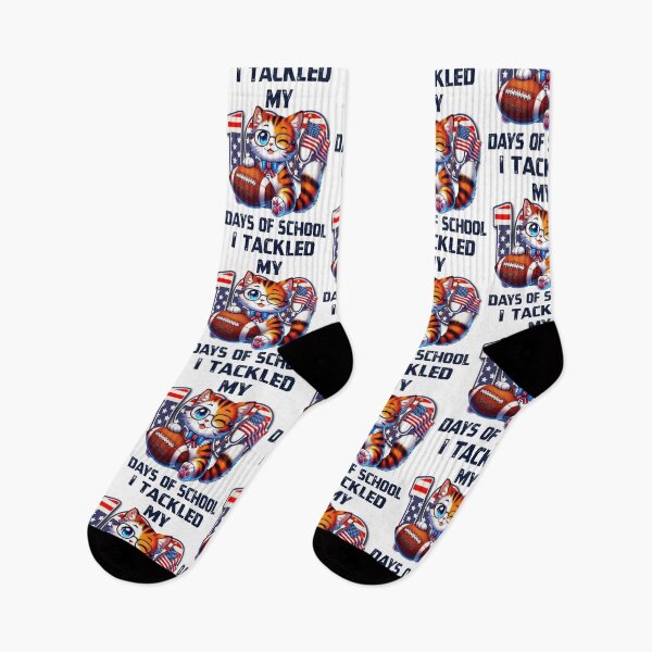 Item preview, I Tackled 100 Days School 100th Day Anime Cat Football Player for Student Teacher designed and sold by Creat-Des.