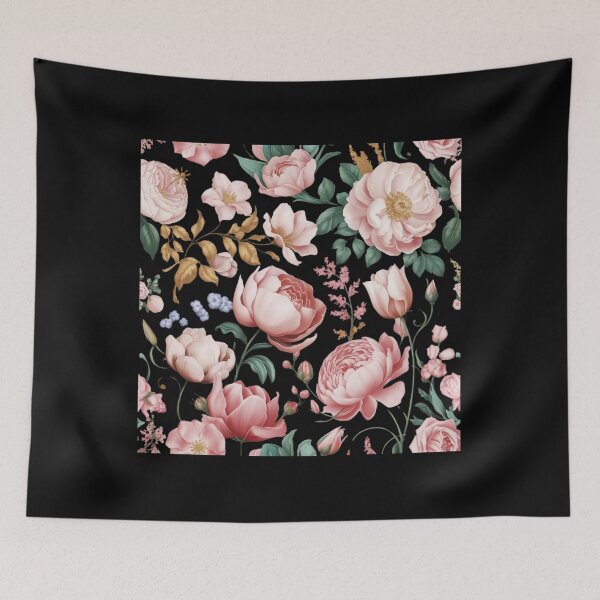 Item preview, elegant floral pink and gold designed and sold by Mateusz Majcherek.