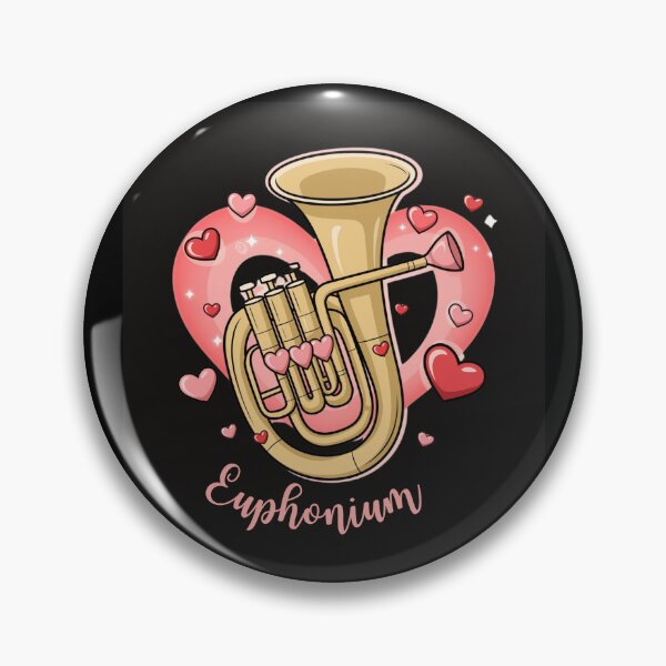 Item preview, Euphonium Instrument Valentines Love Music designed and sold by ladyindigital.