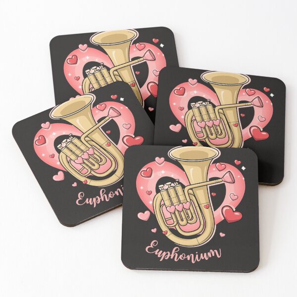 Item preview, Euphonium Instrument Valentines Love Music designed and sold by ladyindigital.