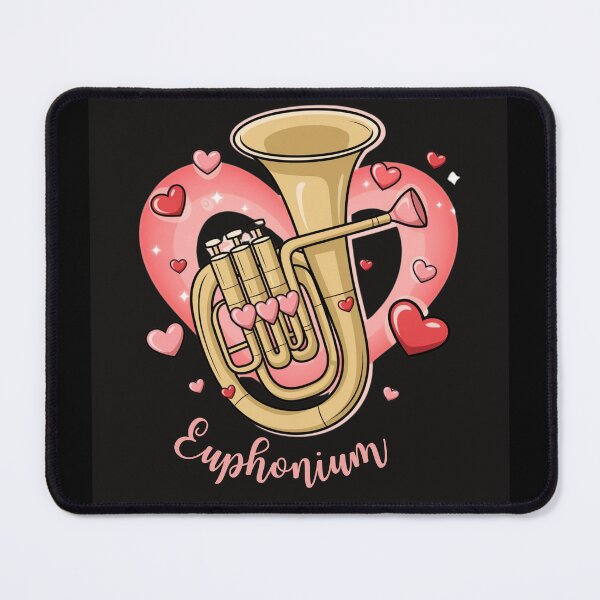 Item preview, Euphonium Instrument Valentines Love Music designed and sold by ladyindigital.