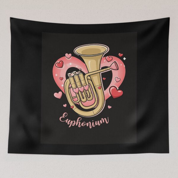 Item preview, Euphonium Instrument Valentines Love Music designed and sold by ladyindigital.