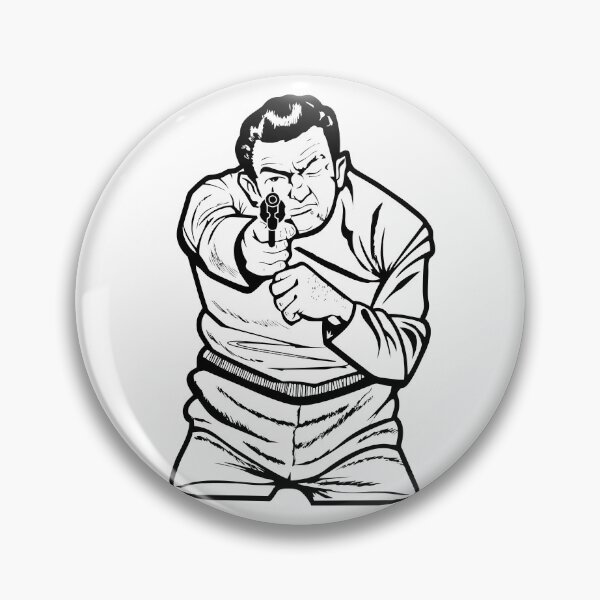 Item preview, bad guy vintage shooting range target designed and sold by goatboyjr.