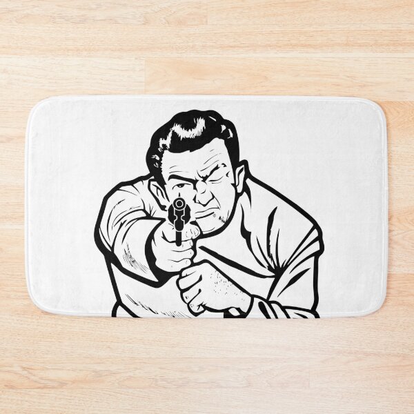 Item preview, bad guy vintage shooting range target designed and sold by goatboyjr.