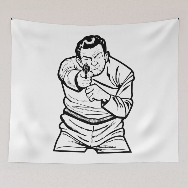 Item preview, bad guy vintage shooting range target designed and sold by goatboyjr.