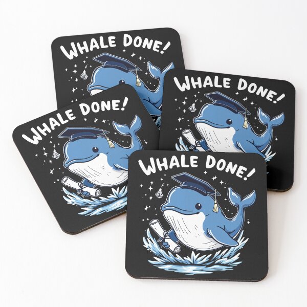 Item preview, Whale Done Graduation Gift - Funny Whale Wearing Cap and Holding Diploma designed and sold by Trendy Sharks.
