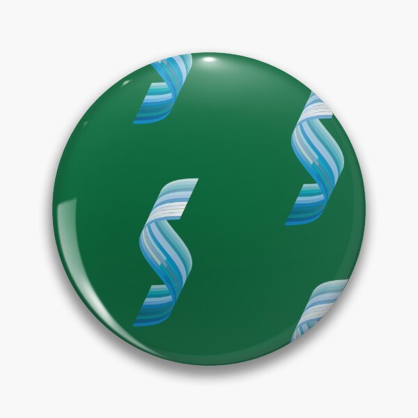 Item preview, Copy of gradient s shape blue water colour green background designed and sold by handmadehipsters.