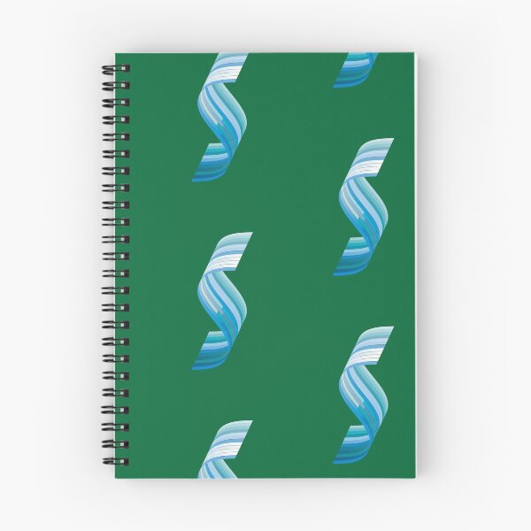 Item preview, Copy of gradient s shape blue water colour green background designed and sold by handmadehipsters.