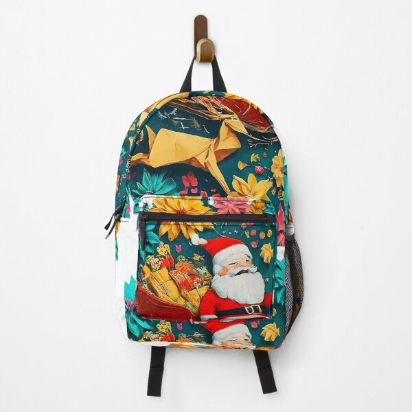 Item preview, Santa Claus Sleigh Ride Christmas , Holiday Festive Santa and Reindeer, Colorful Christmas Graphic designed and sold by Indyadizine.