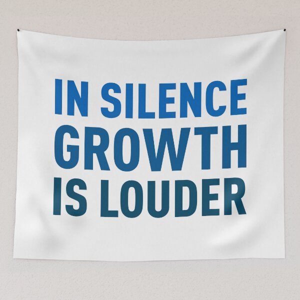 Item preview, In Silence Growth Is Louder | Anime Design (Blue) designed and sold by FilipeFerreira.