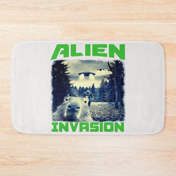 Item preview, Alien invasion and capybara taking selfie 2025 designed and sold by erozzz.