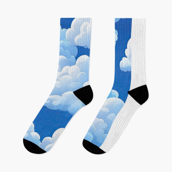 Item preview, Fluffy White Clouds on Clear Blue Sky Pattern designed and sold by OriginalBeerCat.