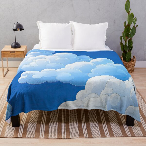 Item preview, Fluffy White Clouds on Clear Blue Sky Pattern designed and sold by OriginalBeerCat.