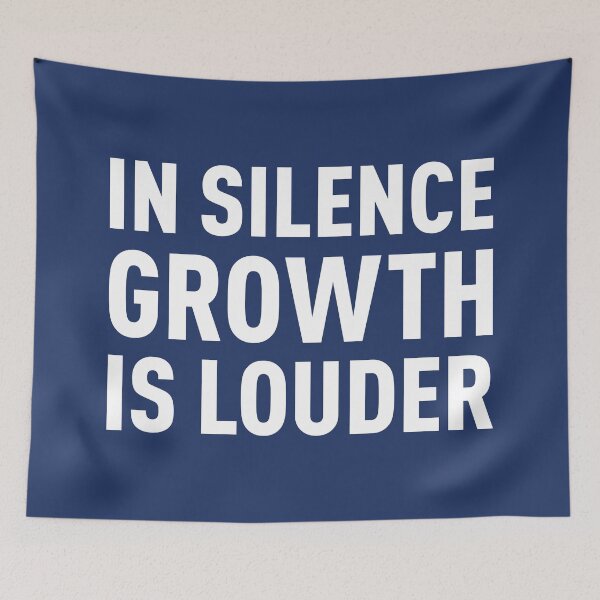 Item preview, In Silence Growth Is Louder | Anime Design (White Design | Blue BG) designed and sold by FilipeFerreira.