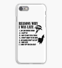 Vinilo o funda para iPhone Razones por las que llegué tarde