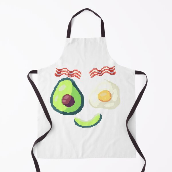 Item preview, Pixel art of avocado with fried egg and bacon happy face designed and sold by ZerpaGiovanna.