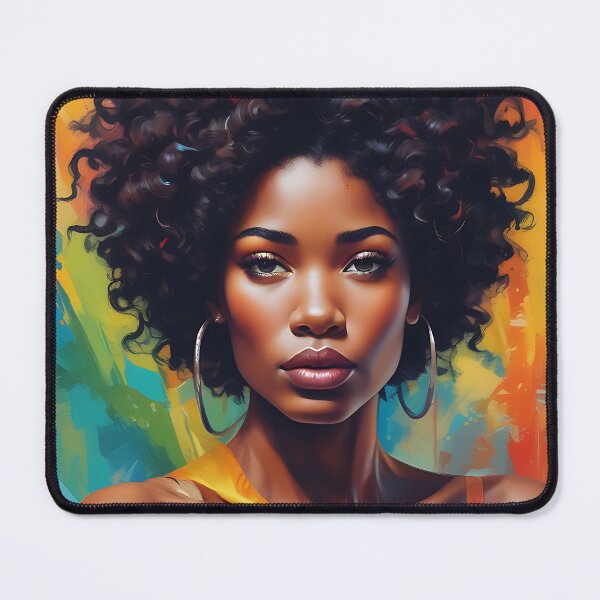 Item preview, Bold Afrocentric Portrait – Vibrant Color Fusion Art designed and sold by msrmiami1.