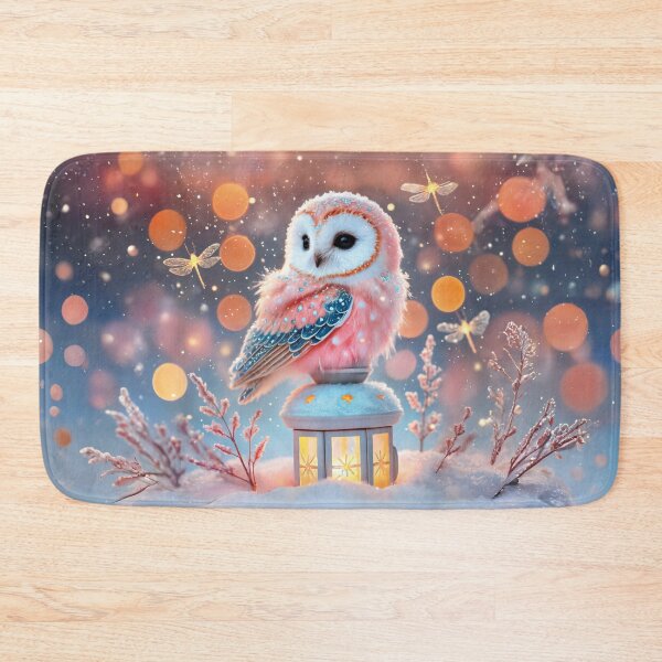 Item preview, Cute owl or owl on a lantern in winter designed and sold by Celedrine-art.