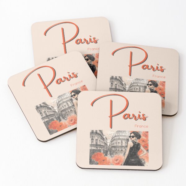 Item preview, A fashion model in the streets of Paris - France designed and sold by Sketch-Shack.