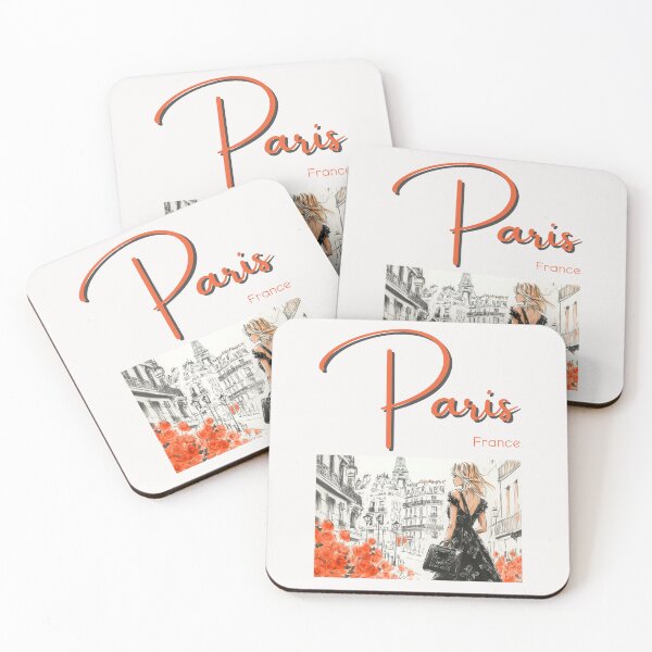Item preview, A fashion model in the streets of Paris - France designed and sold by Sketch-Shack.
