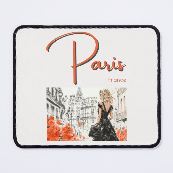 Item preview, A fashion model in the streets of Paris - France designed and sold by Sketch-Shack.