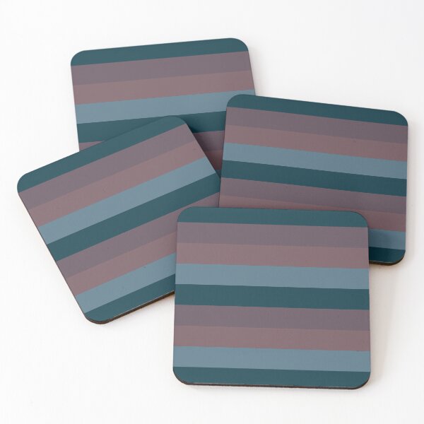 Item preview, Earthy Blue and Purple Stripes designed and sold by BubbleGalaxy.