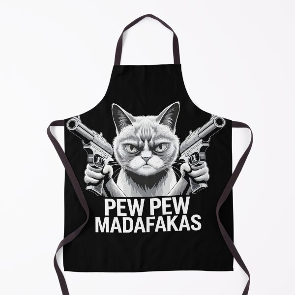 Artikelvorschau, LUSTIGE Pew Pew Madafakas-Katze, Pew Pew-Katze, Vintage-Katze mit Waffen, Katzenpfote, schwarzer Katzen-Cartoon, Pewpew, unsere süßen Katzen-Haustierartikel für lustige Katzenliebhaber! Retro-Meme, verrücktes Tier entworfen und verkauft von FurRealStudioCo.