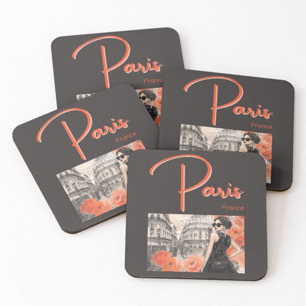 Item preview, A fashion model in the streets of Paris - France designed and sold by Sketch-Shack.