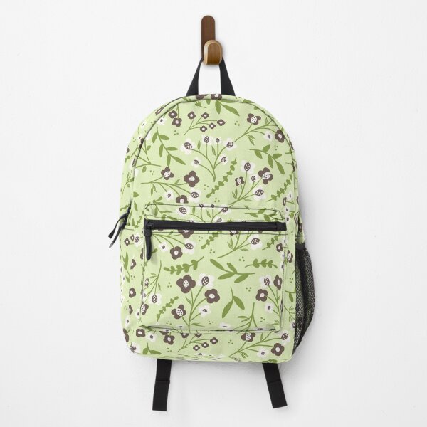 Item preview, Floral Pattern, Forget-Me-Nots in lemongrass, mocha, & matcha designed and sold by HeidiMyersArt.