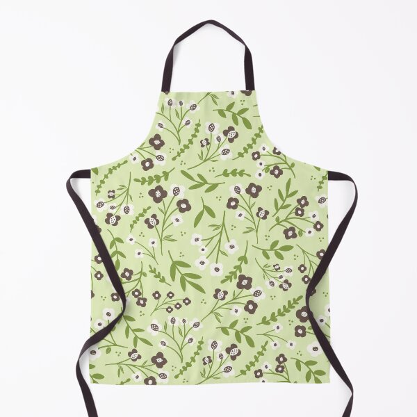 Item preview, Floral Pattern, Forget-Me-Nots in lemongrass, mocha, & matcha designed and sold by HeidiMyersArt.