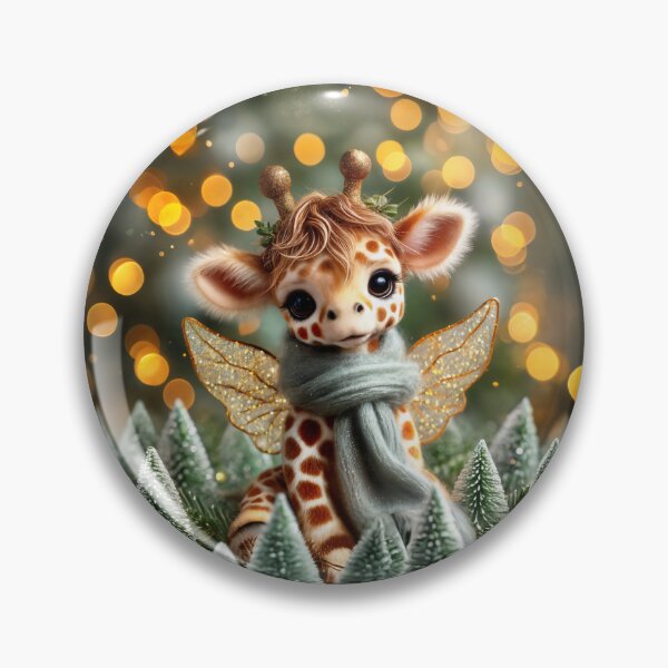 Item preview, Cute giraffe with scarf surrounded by Christmas tree designed and sold by Celedrine-art.