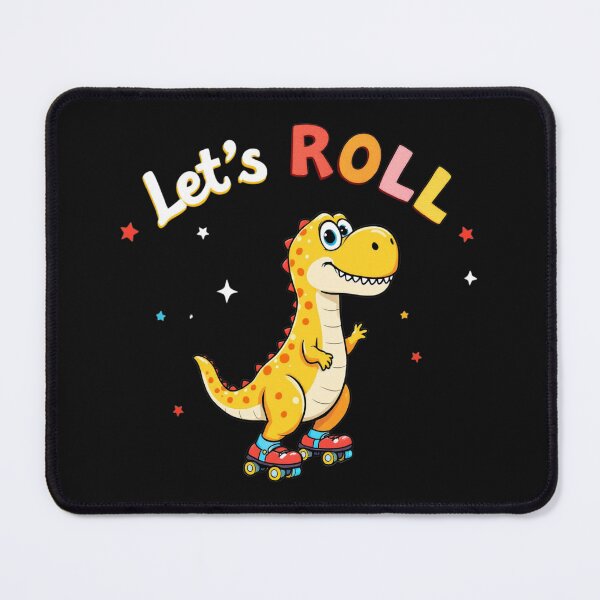 Item preview, Let's Roll Cute Dinosaur Skating Cartoon  designed and sold by Adrian Kane.