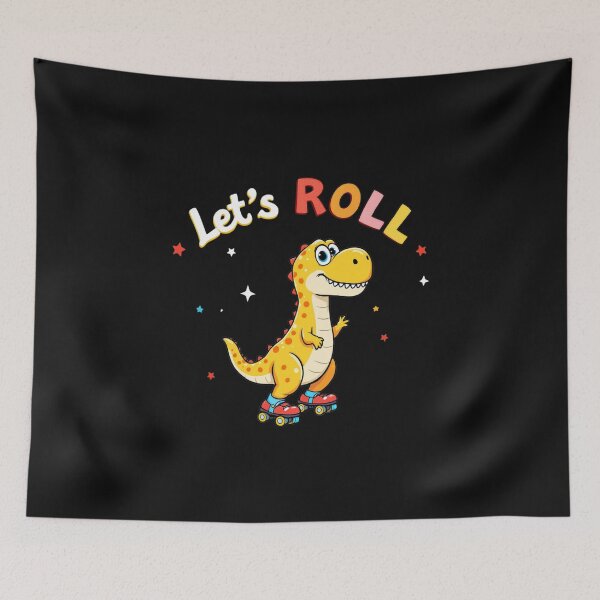 Item preview, Let's Roll Cute Dinosaur Skating Cartoon  designed and sold by Adrian Kane.