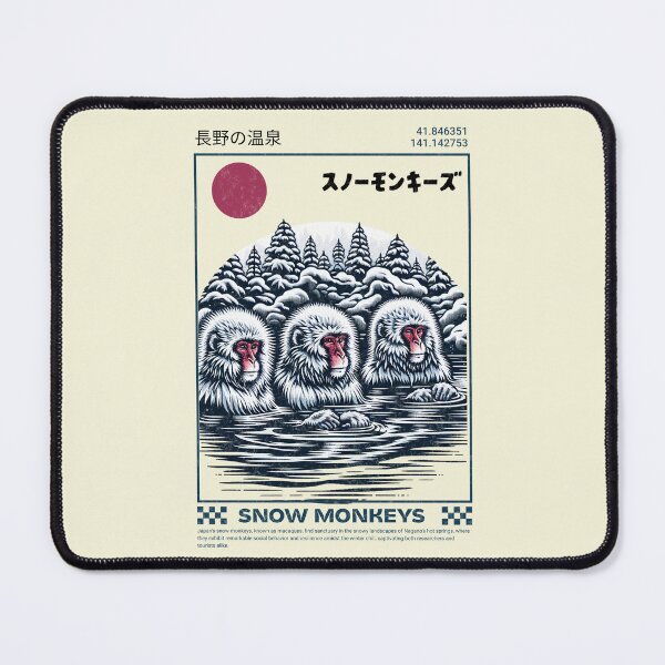Item preview, Snow Monkeys, Japanese Macaques Bathing in Hot Springs designed and sold by Mariana Piana.