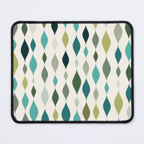 Item preview, Retro Diner Streamers Pattern in shades of olive & teal designed and sold by HeidiMyersArt.