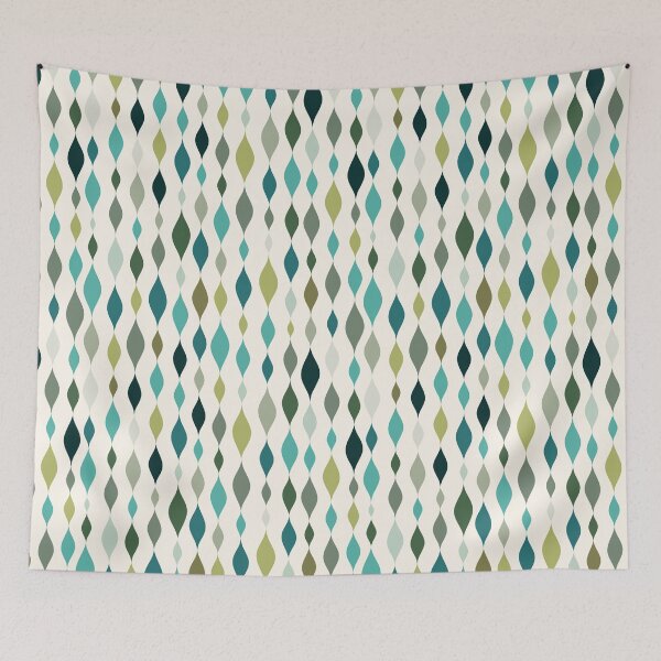 Item preview, Retro Diner Streamers Pattern in shades of olive & teal designed and sold by HeidiMyersArt.