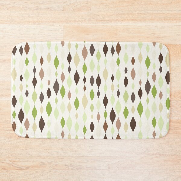 Item preview, Retro 50s Diner-esque Streamers Pattern in shades of matcha, mocha, & lemongrass designed and sold by HeidiMyersArt.