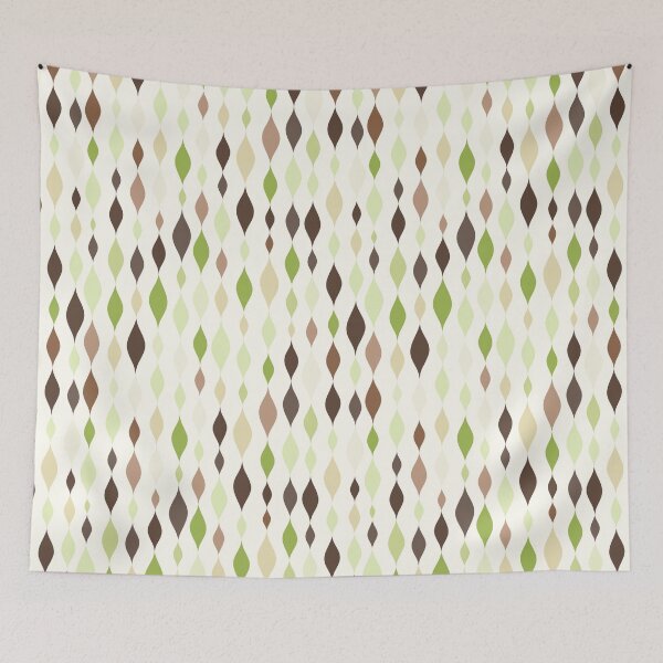 Item preview, Retro 50s Diner-esque Streamers Pattern in shades of matcha, mocha, & lemongrass designed and sold by HeidiMyersArt.