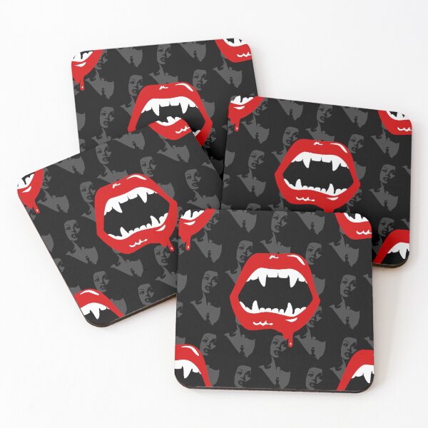 Item preview, black female vampire fangs spooky halloween  designed and sold by Gossip Rag.