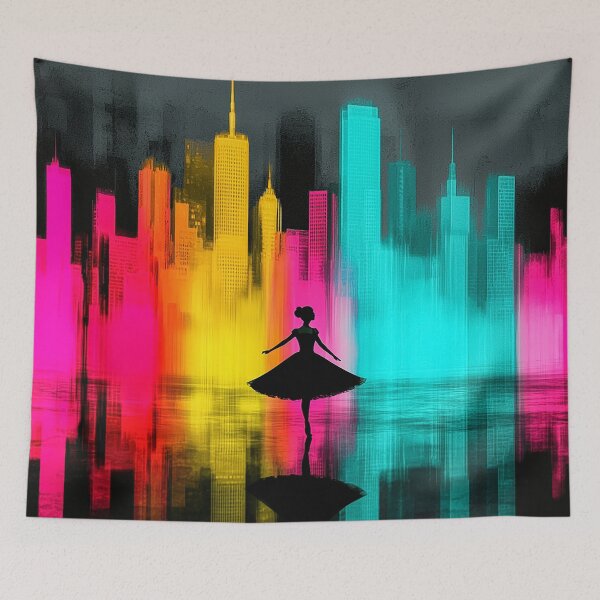 Item preview, Ballerina dancing in colors designed and sold by Graphoteka.