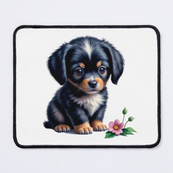 Item preview, Small puppy with flower drawing designed and sold by anderlee.