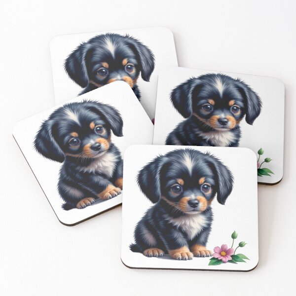 Item preview, Small puppy with flower drawing designed and sold by anderlee.