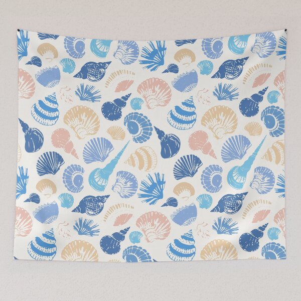 Item preview, Seashell Nautical Pastel Pattern Boho designed and sold by trajeado14.