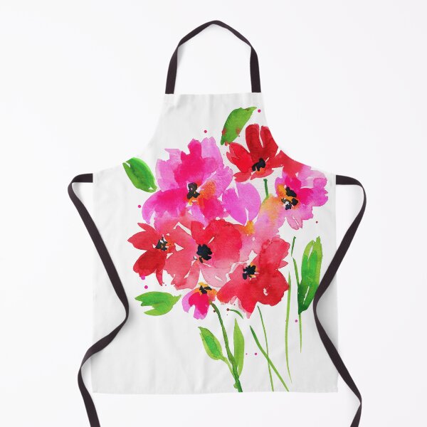 Item preview, Crazy vibrant hot pink poppies watercolor painting designed and sold by AnissaF.