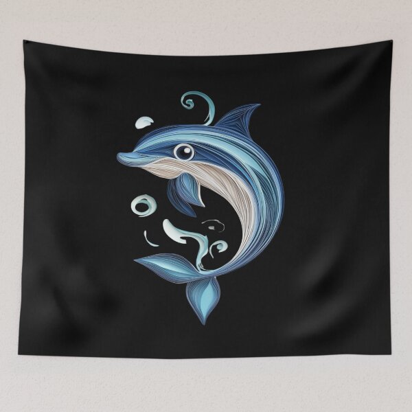 Item preview, Cute Kawaii Baby Dolphin designed and sold by PrintsByFrank.