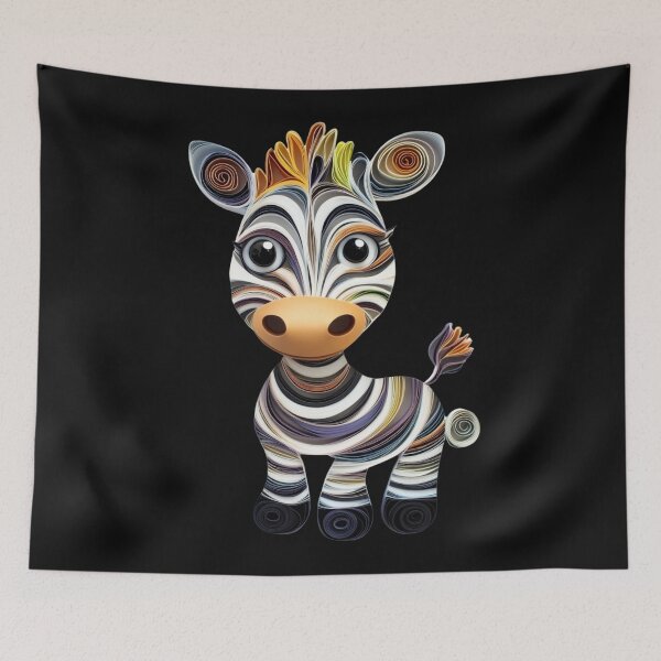 Item preview, Cute Kawaii Baby Zebra designed and sold by PrintsByFrank.
