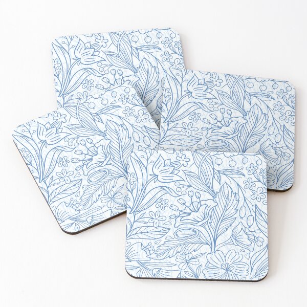 Item preview, Blue flowers designed and sold by Hannah's Stickers.