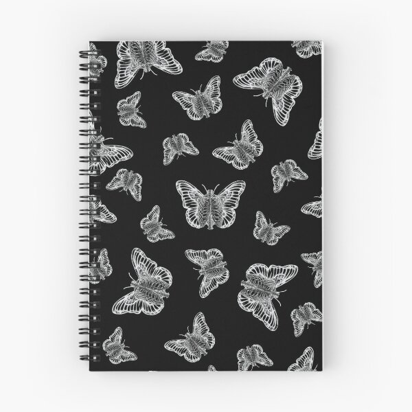 Item preview, Gothic Butterfly, White on Black, Unholy Union of Butterfly & Anatomical Spine Illustration designed and sold by HeidiMyersArt.