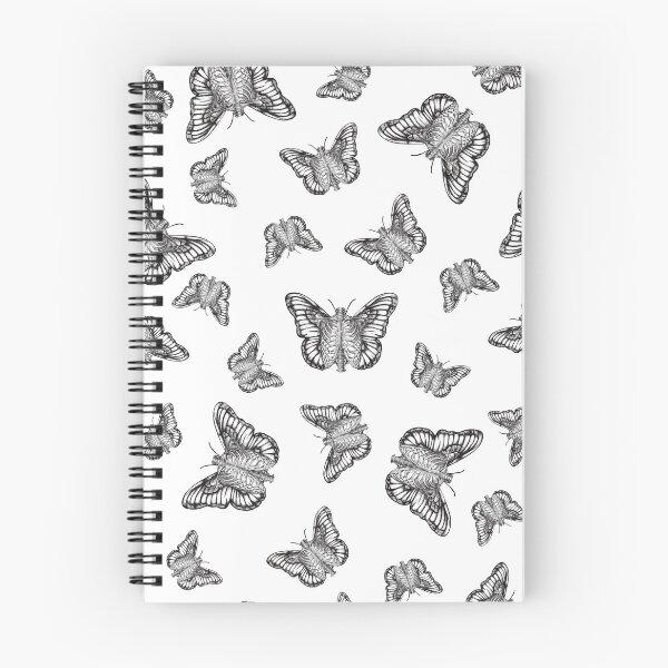 Item preview, Gothic Butterfly, Black on White, Unholy Union of Butterfly & Anatomical Spine Illustration designed and sold by HeidiMyersArt.