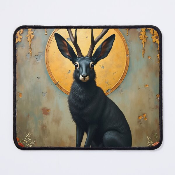 Item preview, Black Jackalope Fresco designed and sold by HabitableMoons.